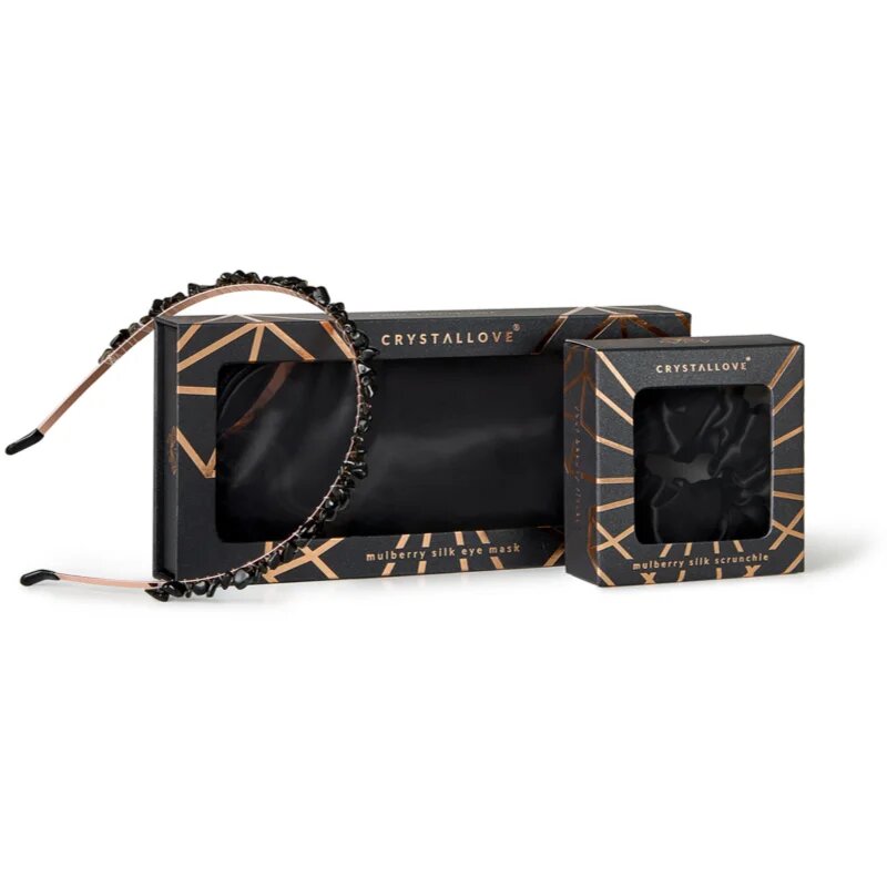 Crystallove Black Silk Set set za lase