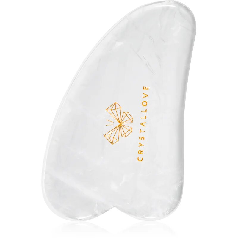 Crystallove Clear Quartz Gua Sha pripomoček za masažo 1 kos