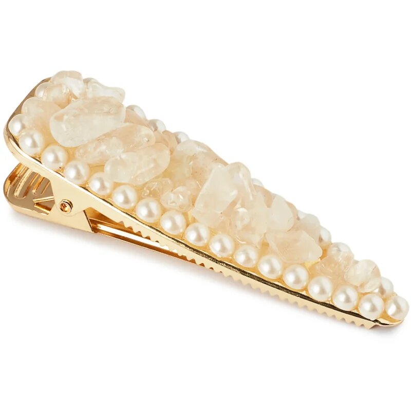 Crystallove Clear Quartz Hair Clip sponke za lase 1 kos