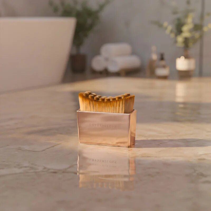 Crystallove Contour Face Brush pripomoček za masažo za obraz vrat in dekolte 1 kos