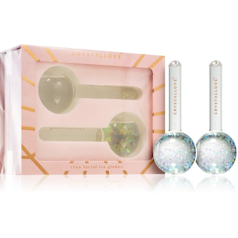 Crystallove Cryo Cryolift Ice Globes Crystal pripomoček za masažo za obraz 2 kos