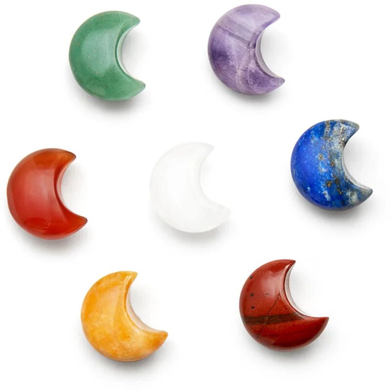 Crystallove Energy Crystals The Seven Chakra Moons pripomoček za masažo 7 kos