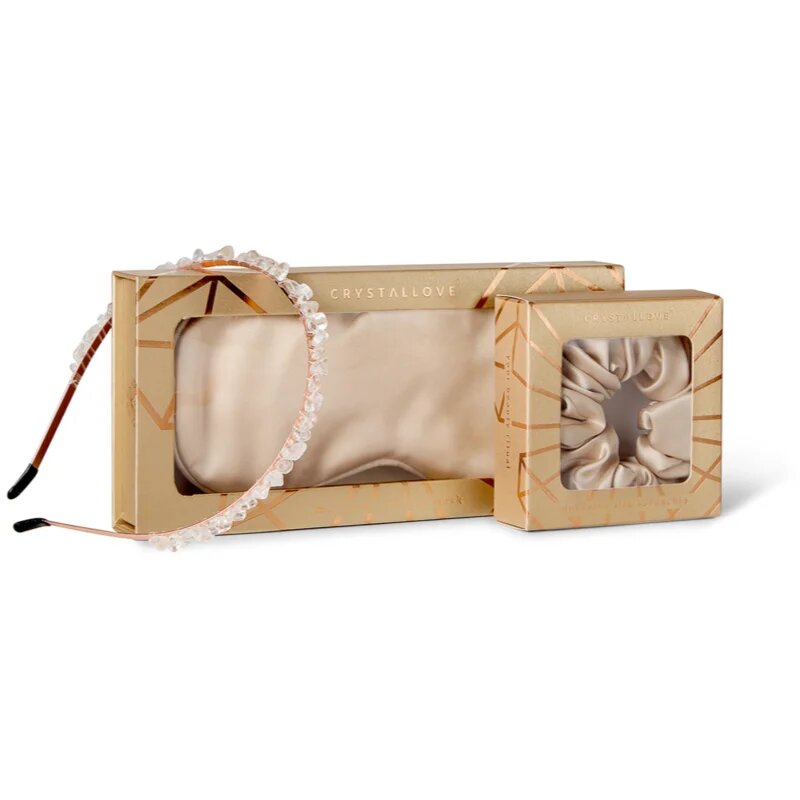 Crystallove Gold Silk Set set za lase