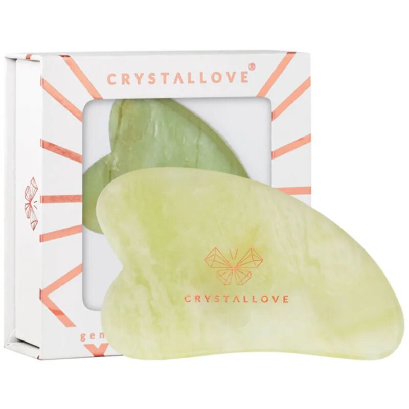 Crystallove Jade Gua Sha pripomoček za masažo 1 kos