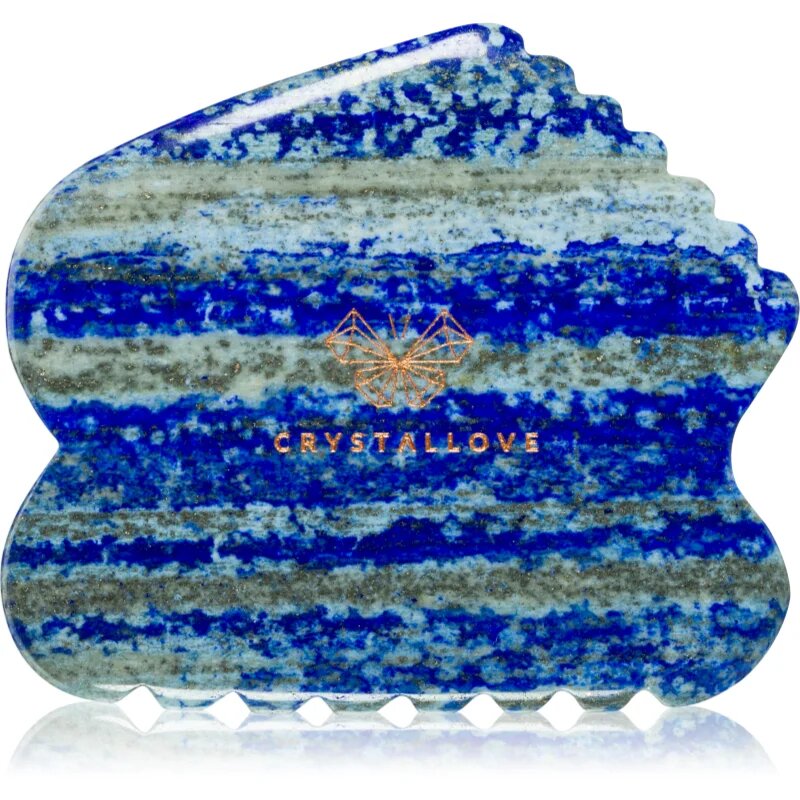 Crystallove Lapis Lazuli Contour Gua Sha pripomoček za masažo 1 kos