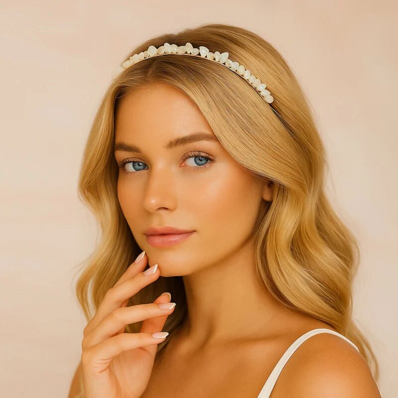 Crystallove Moonstone Hairband obroč za lase 1 kos