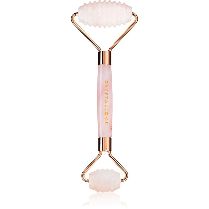 Crystallove Rose Quartz 3D Teeth Roller valjček za masažo za obraz 1 kos