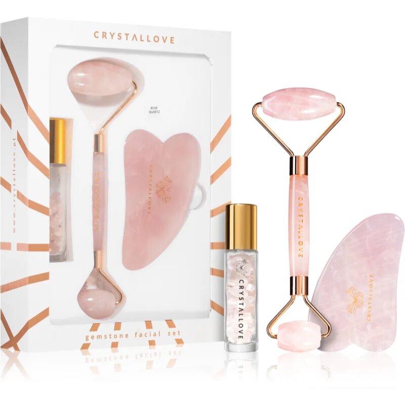Crystallove Rose Quartz Beauty Set set za nego obraza