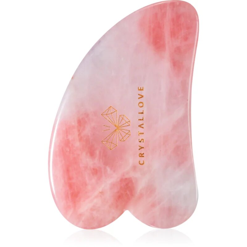 Crystallove Rose Quartz Gua Sha pripomoček za masažo 1 kos
