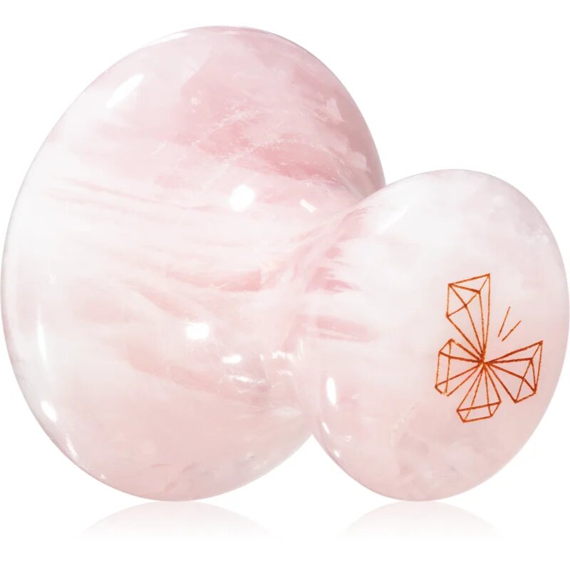 Crystallove Rose Quartz Mushroom pripomoček za masažo za obraz 1 kos