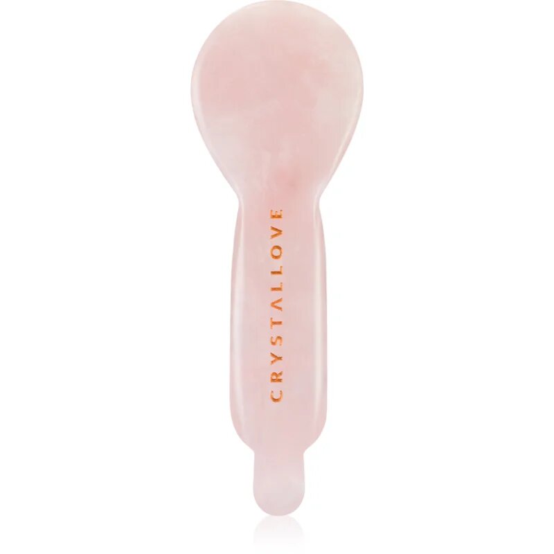 Crystallove Rose Quartz Spoon Eye Gua Sha pripomoček za masažo za predel okoli oči 1 kos