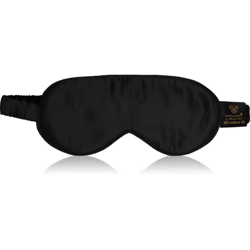 Crystallove Silk Eye Mask maska za spanje Black 1 kos