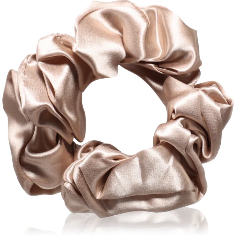 Crystallove Silk Scrunchie svilena elastika za lase Gold 1 kos