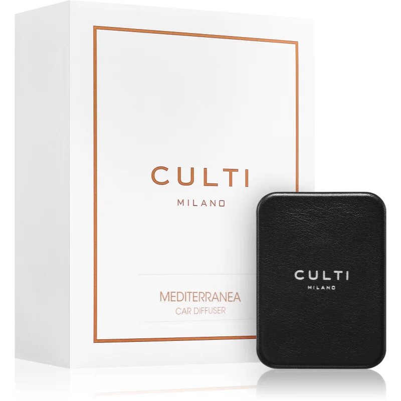 Culti Milano Car Diffuser Black Mediterranea dišava za avto + nadomestno polnilo 1 kos
