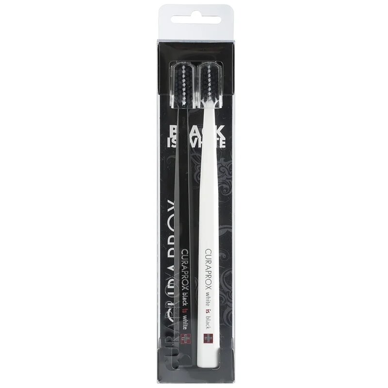 Curaprox 540 Black is White zobne ščetke ultra soft Black & White 2 kos