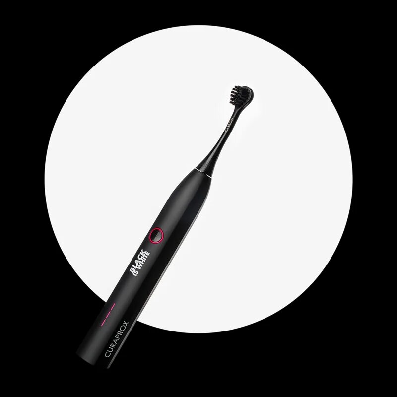 Curaprox Hydrosonic Black is White sonična električna zobna ščetka z belilnim učinkom 1 kos