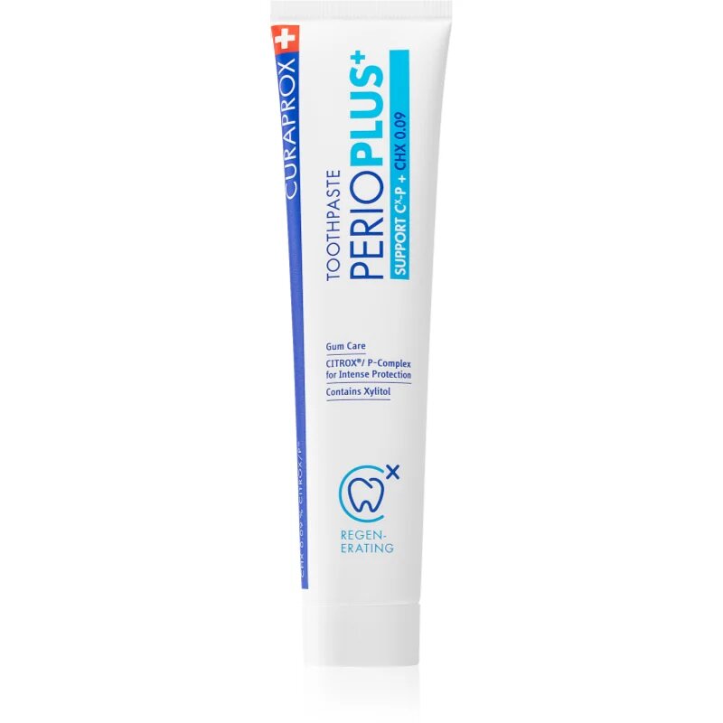 Curaprox Perio Plus+ Support 0.09 CHX zobna pasta proti krvavitvi dlesni in parodontozi 75 ml