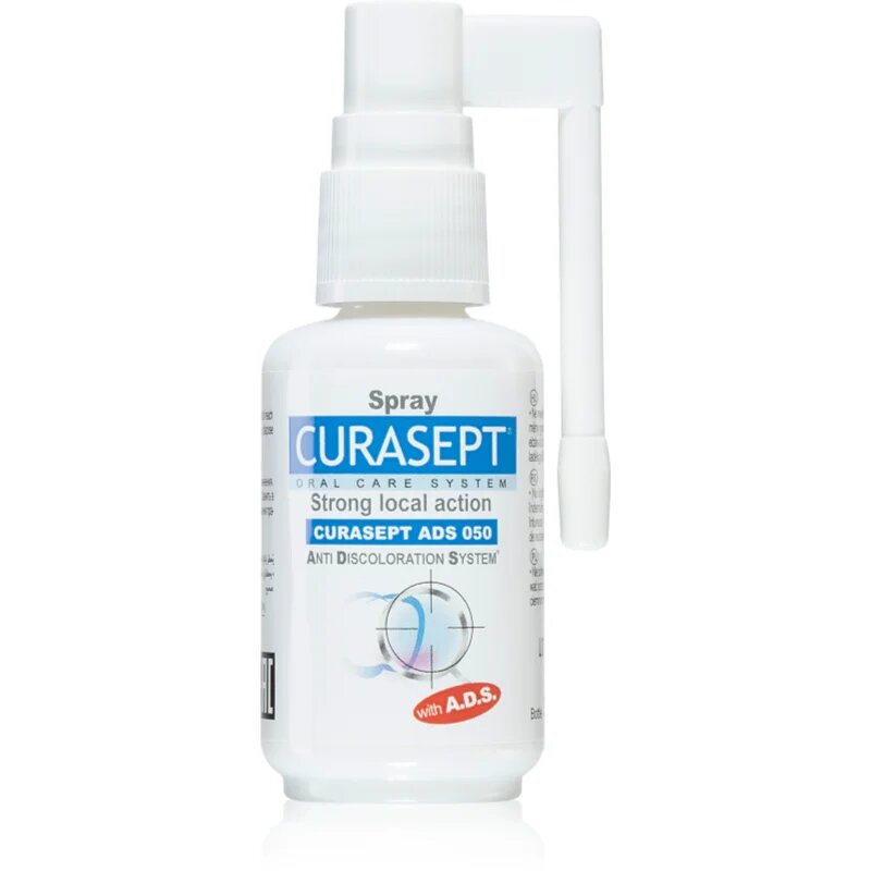 Curasept ADS 050 Spray ustno pršilo za zelo učinkovito zaščito pred kariesom 30 ml