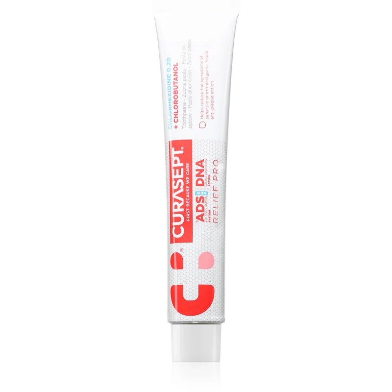 Curasept ADS DNA Relief Pro gelasta zobna pasta za občutljive dlesni 75 ml
