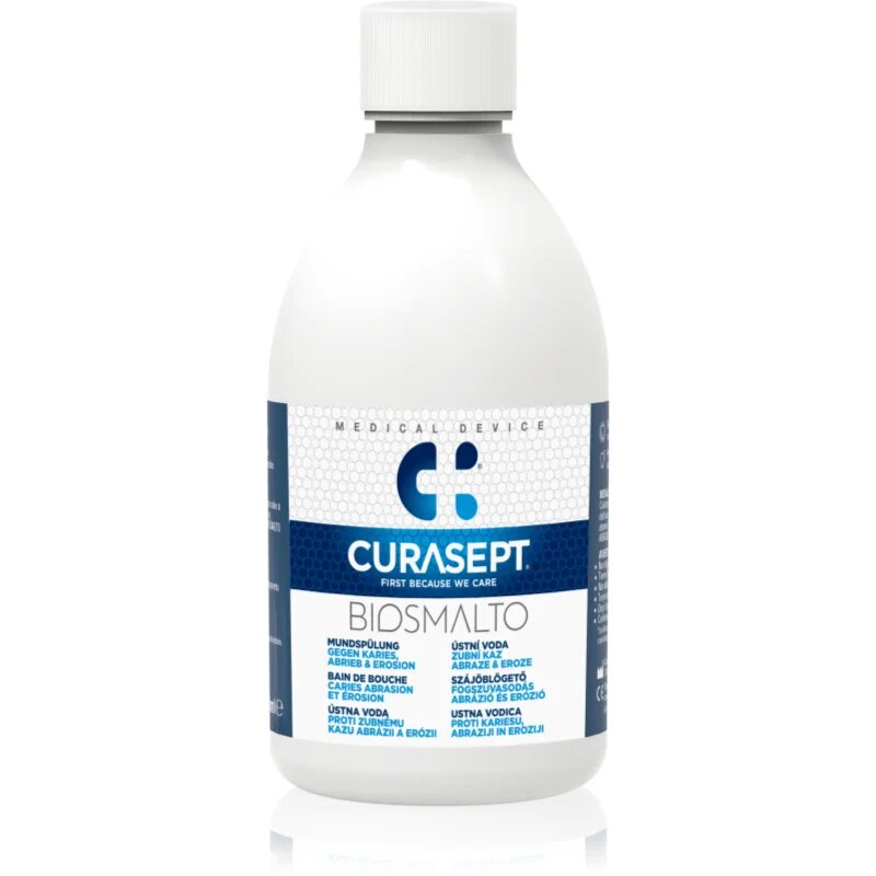 Curasept Biosmalto Caries Abrasion & Erosion ustna voda za krepitev in obnovo zobne sklenine 300 ml