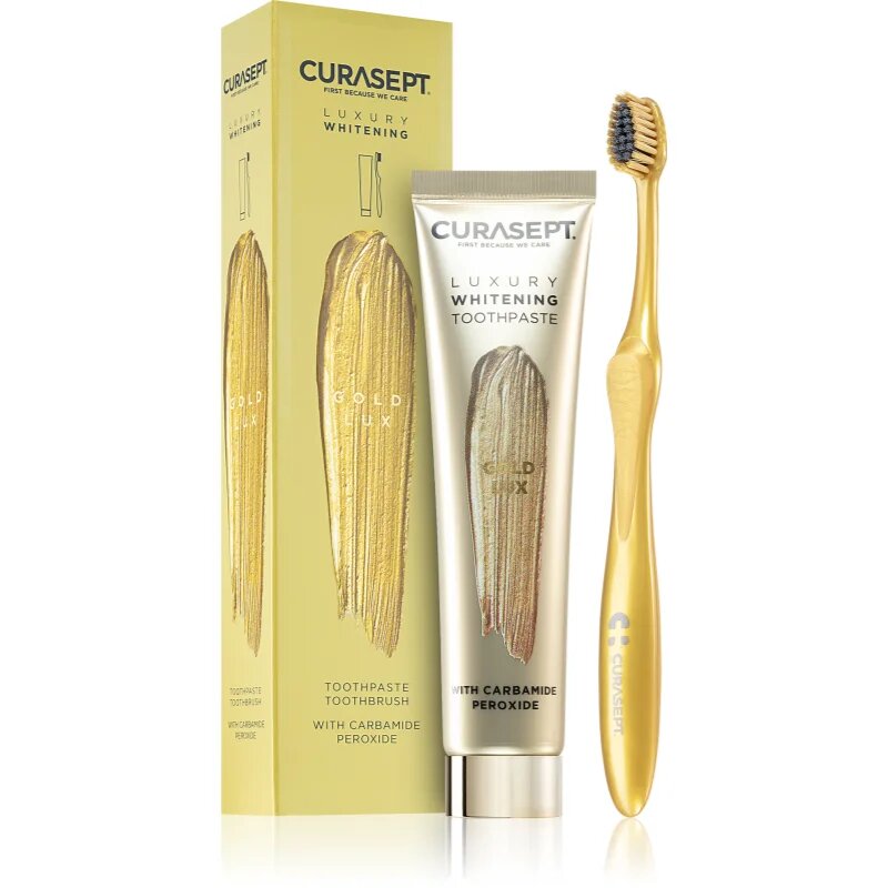 Curasept Gold Lux Set belilni set za zobe