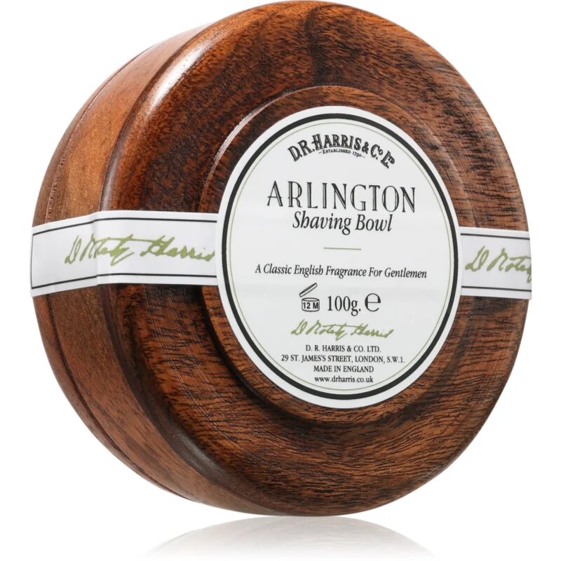 D.R. Harris Shawing Bowl Mahogany wood milo za britje Arlington 100 g