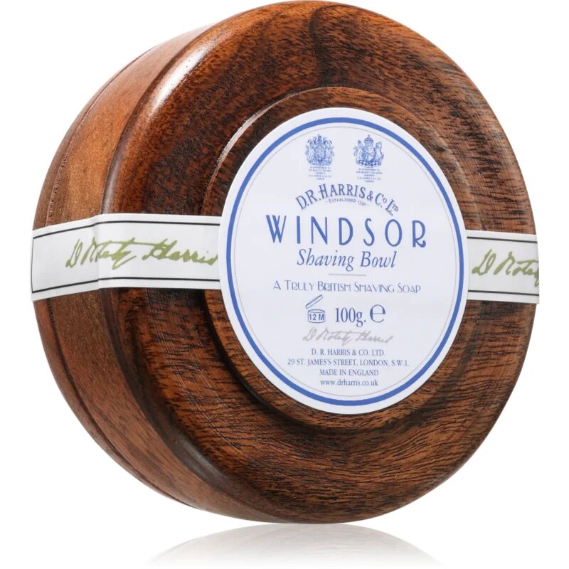 D.R. Harris Shawing Bowl Mahogany wood milo za britje Windsor 100 g