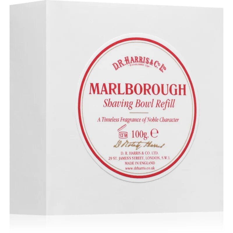 D.R. Harris Shawing Bowl Refill milo za britje nadomestno polnilo Marlborough 100 g