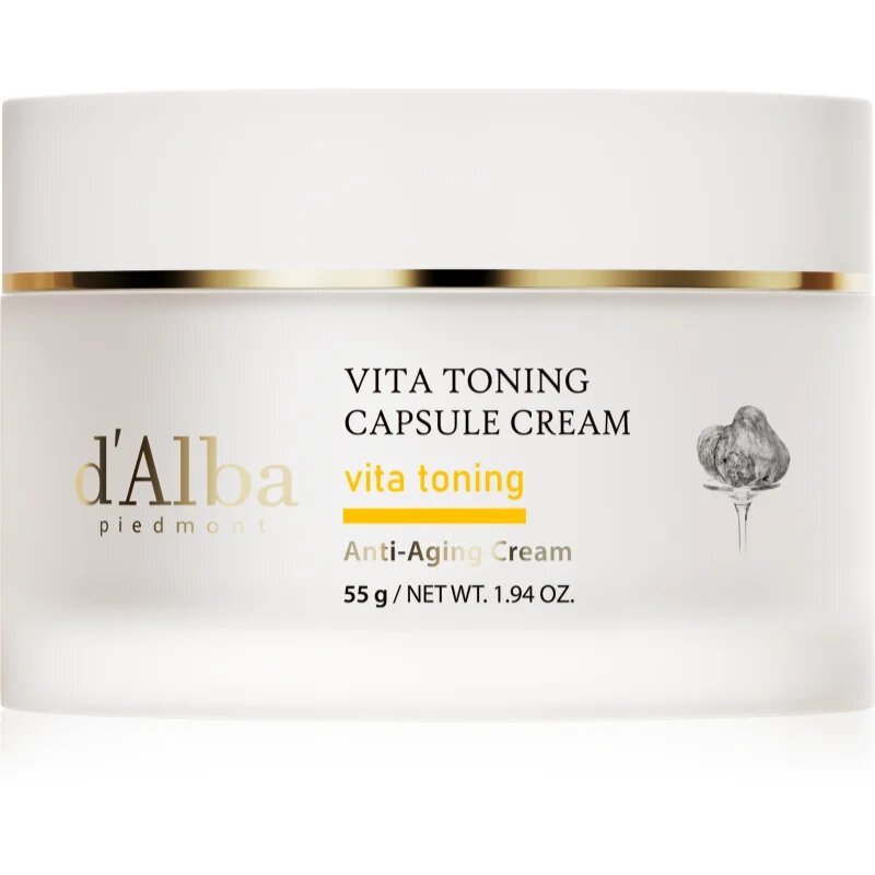 d'Alba Vita Toning Capsule Cream globinsko vlažilna krema za osvetlitev kože 55 g