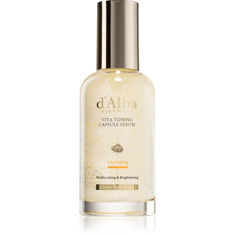d'Alba Vita Toning Capsule Serum posvetlitveni serum za obraz proti pigmentnim madežem 100 ml