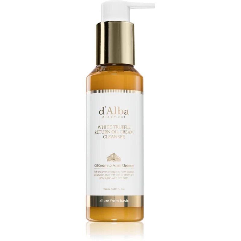 d'Alba White Truffle Return Oil Cream Cleanser vlažilno čistilno olje za posvetlitev in zgladitev kože 150 ml