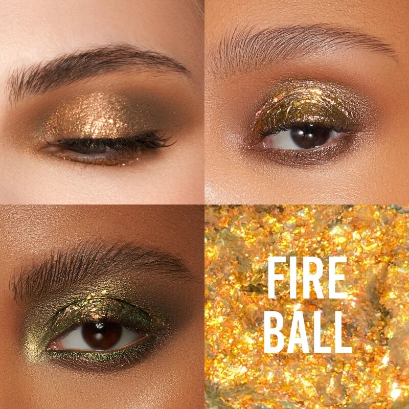 Danessa Myricks Beauty Infinite Chrome Flakes bleščeča senčila za oči odtenek Fire Ball 3.8 g