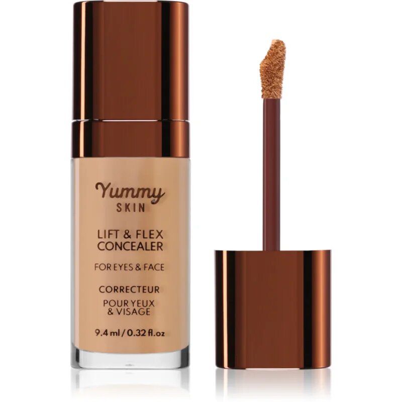 Danessa Myricks Beauty Yummy Skin Lift & Flex Concealer tekoči korektor z mat učinkom odtenek 9 - Medium With Peach Undertones 8.4 ml