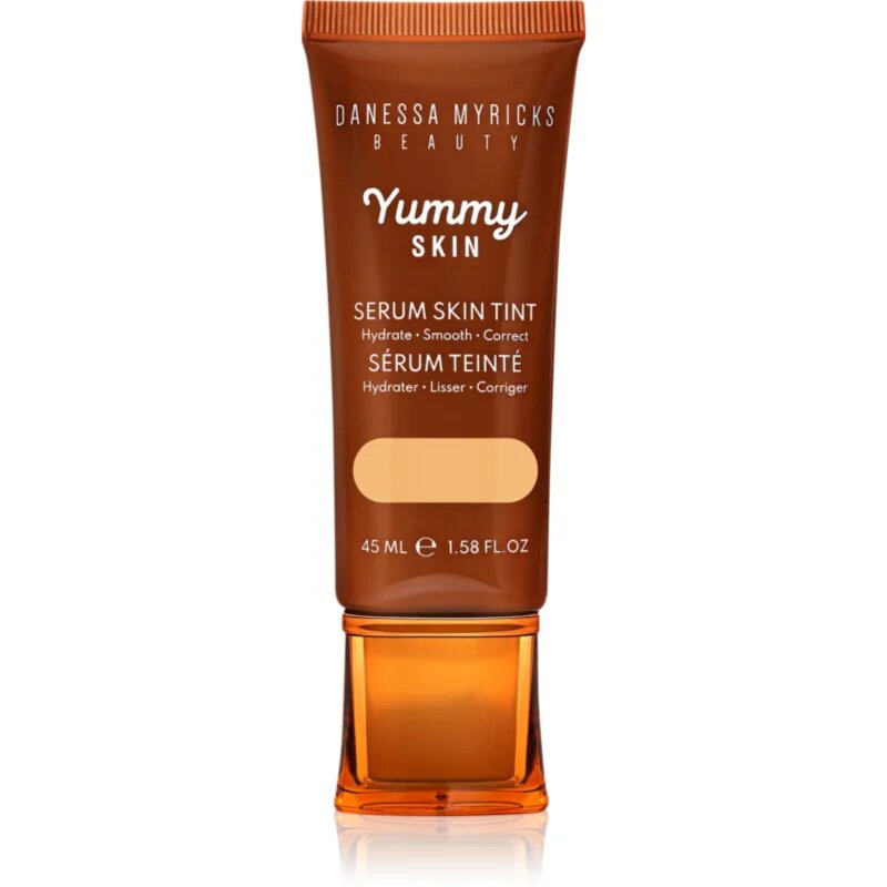 Danessa Myricks Beauty Yummy Skin Serum Skin Tint vlažilni tekoči puder z gladilnim učinkom odtenek 3 - Fair To Light Skin With Golden Yellow Underton