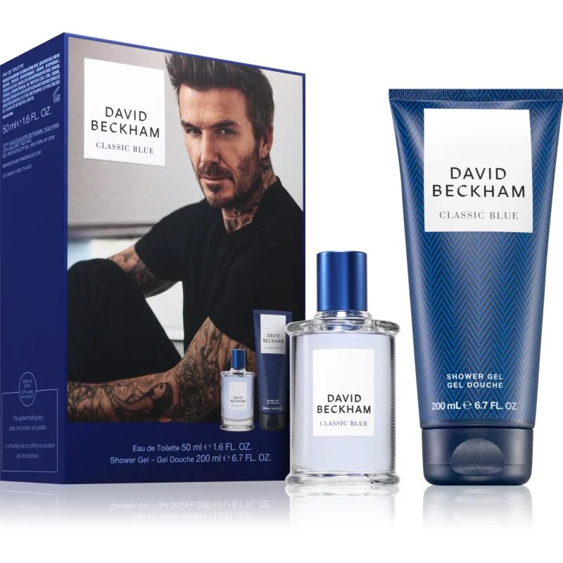 David Beckham Classic Blue darilni set za moške