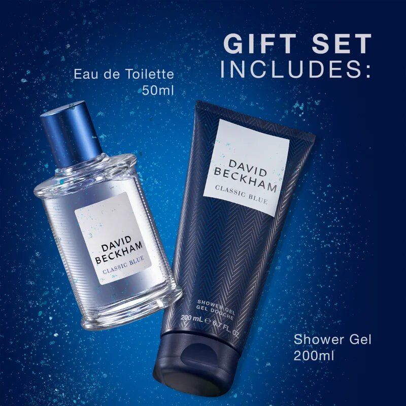 David Beckham Classic Blue darilni set za moške