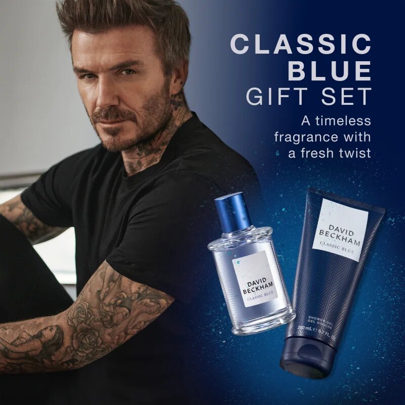 David Beckham Classic Blue darilni set za moške
