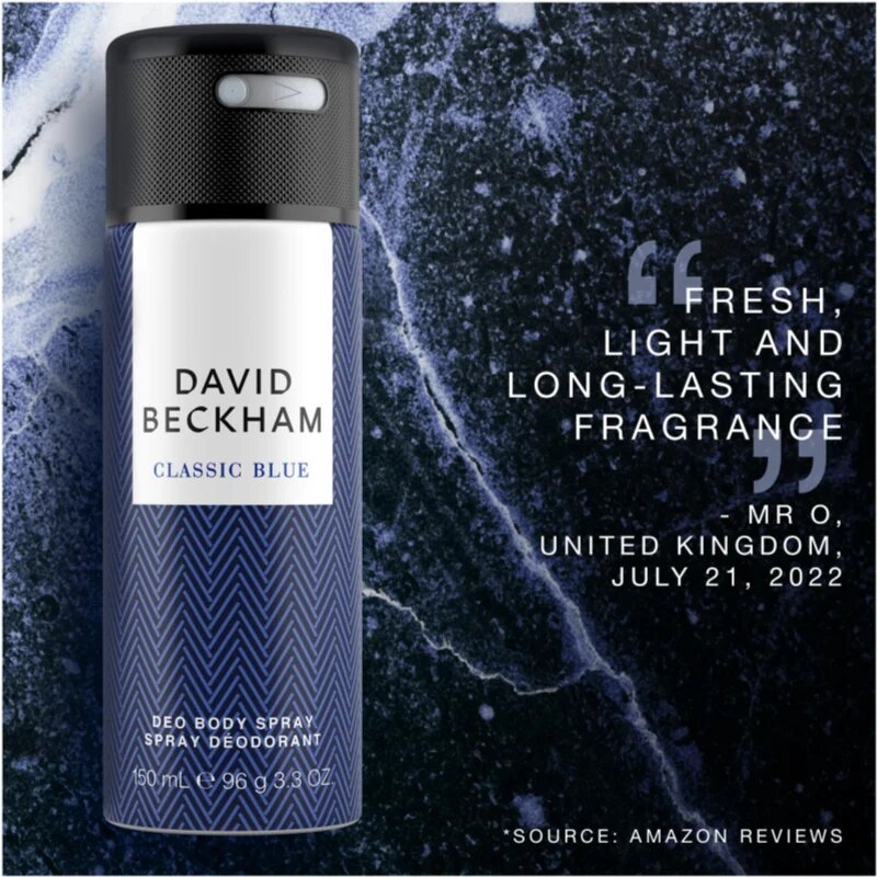 David Beckham Classic Blue deodorant v pršilu za moške 150 ml