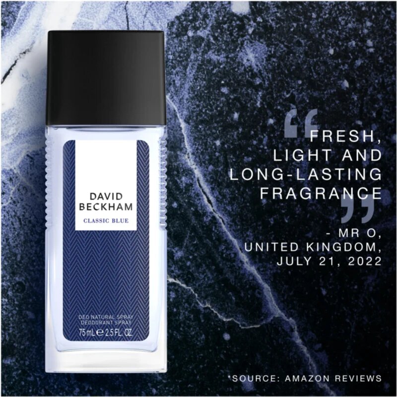 David Beckham Classic Blue deodorant v razpršilu za moške 75 ml