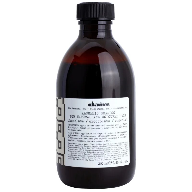 Davines Alchemic Shampoo Chocolate šampon za intenzivnost barve las 280 ml