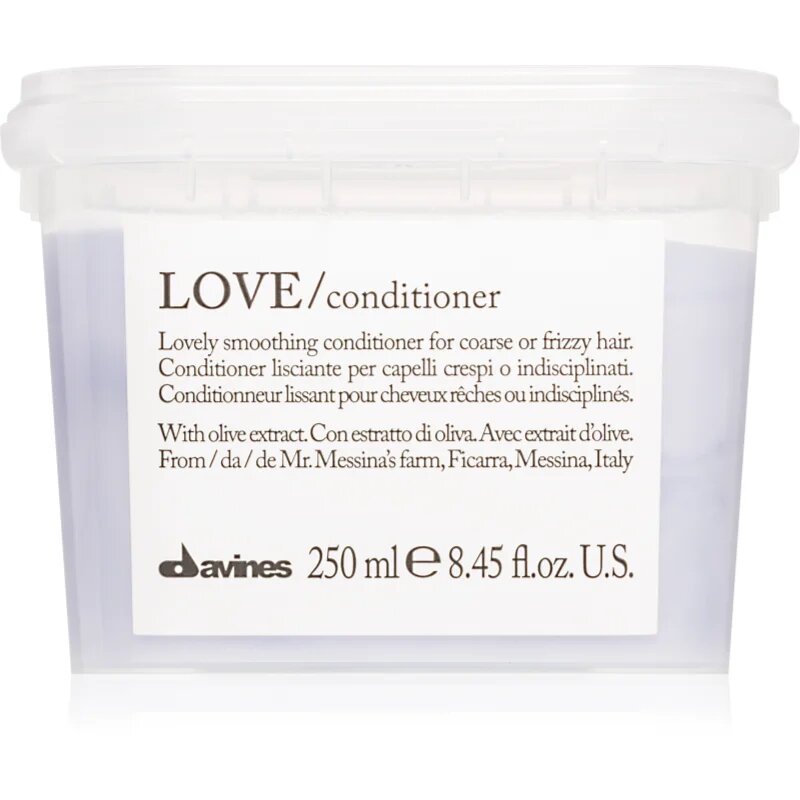Davines Essential Haircare LOVE Smoothing Conditioner balzam za glajenje las za neobvladljive lase 250 ml