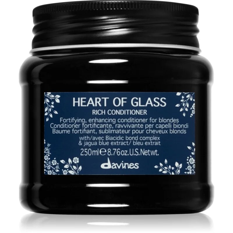 Davines Heart of Glass Rich Conditioner krepilni balzam za blond lase 250 ml
