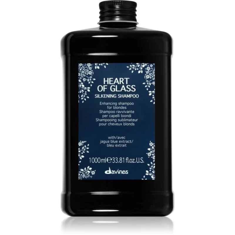 Davines Heart of Glass Silkening Shampoo nežni čistilni šampon za blond lase 1000 ml