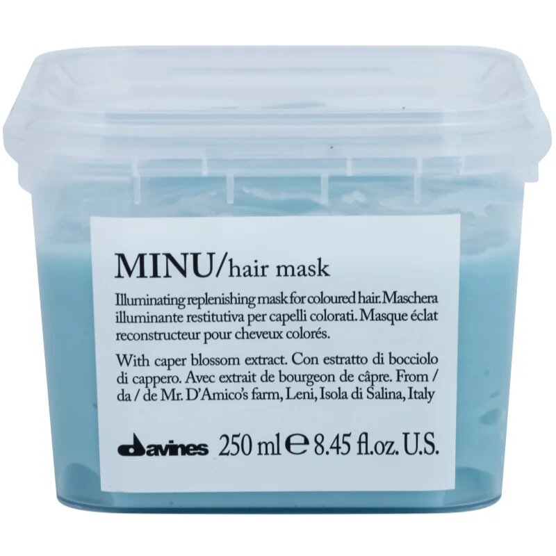 Davines Minu Caper Blossom obnovitvena maska za barvane lase 250 ml