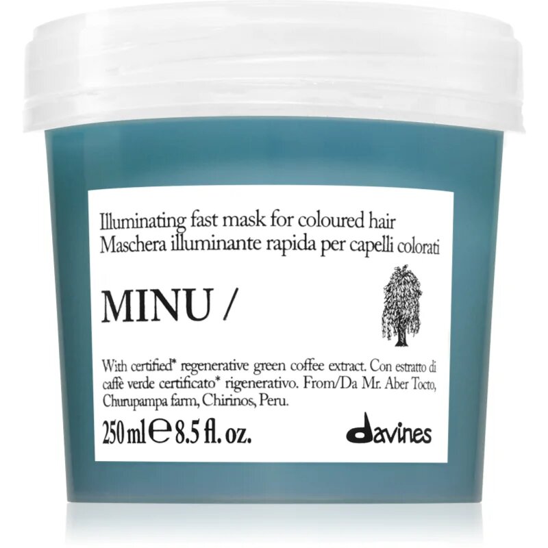 Davines Minu Illuminating Mask maska za posvetlitev za barvane lase 250 ml