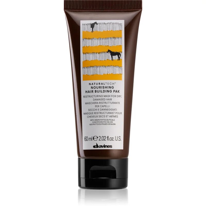 Davines Naturaltech Nourishing maska za suhe in poškodovane lase 60 ml
