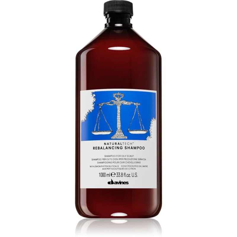 Davines Naturaltech Rebalancing Shampoo globinsko čistilni šampon za mastno lasišče 1000 ml