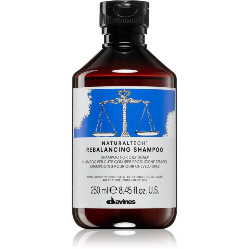 Davines Naturaltech Rebalancing Shampoo globinsko čistilni šampon za mastno lasišče 250 ml