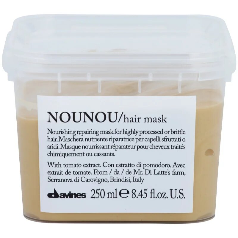 Davines NouNou hranilna maska za poškodovane in kemično obdelane lase 250 ml