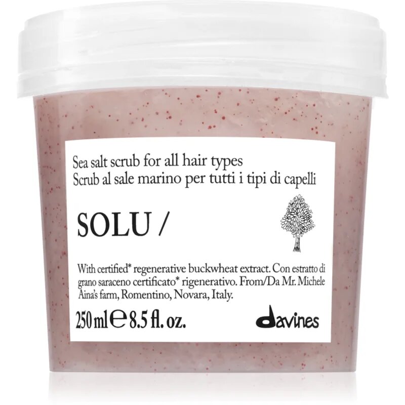 Davines Solu Sea Salt Scrub globinsko čistilni piling za vse tipe las 250 ml